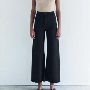 Zara Black Flare & Wide Leg Jean - Marine Straight Leg